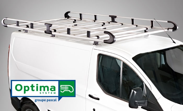 4 barres de toit en aluminium anodisé pour véhicules utilitaires et fourgons